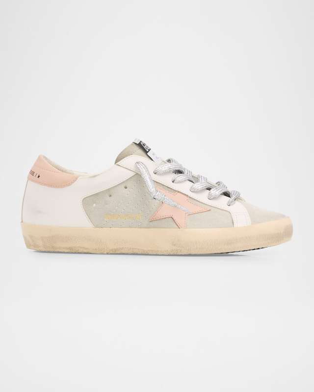 Super-Star Mixed Leather Low-Top Sneakers